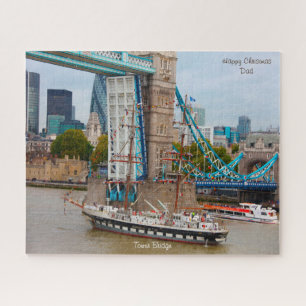 Weihnachts-Vater-Tower-Bridge-Puzzle Puzzle