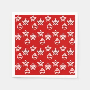 Weihnachts-Vektor-Muster auf Rot Serviette