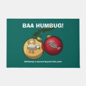 Weihnachts verboten Baa Humbug Sheep Baubles Carto Fußmatte (Vorderseite)