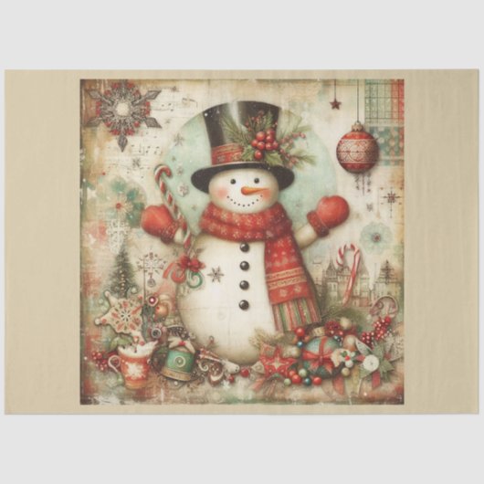 Weihnachts-Vergangenheit-Design Serie 14 Seidenpapier (Vorderseite)