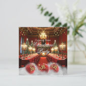 Weihnachts-Verziertes Party Einladung (Stehend Vorderseite)