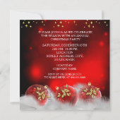 Weihnachts-Verziertes Party Einladung (Rückseite)