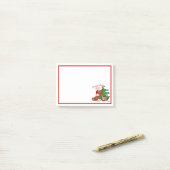 Weihnachts-Vibes-Dackel Hund Post-It-Notes Post-it Klebezettel (Auf Schreibtisch)