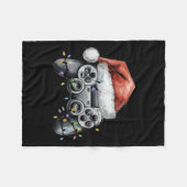 Weihnachts-Video-Gamer-Controller Xmas Gaming Men Fleecedecke (Vorderseite (Horizontal))