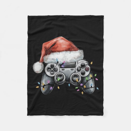 Weihnachts-Video-Gamer-Controller Xmas Gaming Men Fleecedecke (Vorderseite)