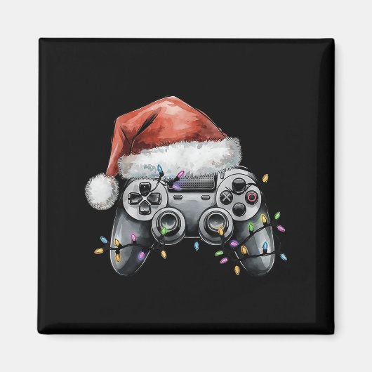Weihnachts-Video-Gamer-Controller Xmas Gaming Men Magnet (Vorne)