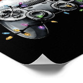 Weihnachts-Video-Gamer-Controller Xmas Gaming Men  Poster (Ecke)