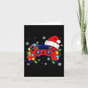 Weihnachts- Videospiel- Controller- Santa- Hut- Ga Karte