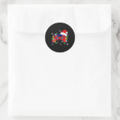 Weihnachts- Videospiel- Controller- Santa- Hut- Ga Runder Aufkleber (Tasche)