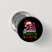 Weihnachts-Videospiel-Gamer Weihnachts-Gamer Button (Vorne & Hinten)