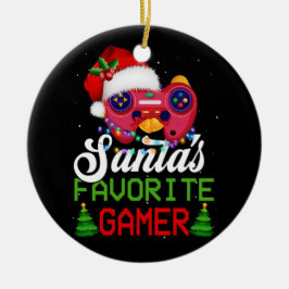 Weihnachts-Videospiel-Gamer Weihnachts-Gamer Keramik Ornament