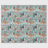 Weihnachts-Village-Wrapping Paper: Kittens in Vows Geschenkpapier (Flach)