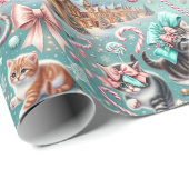 Weihnachts-Village-Wrapping Paper: Kittens in Vows Geschenkpapier (Rolleneckpunkt)