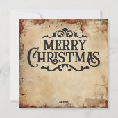 Weihnachts-Vintag-Grußkarte Feiertagskarte (Rückseite)