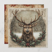 Weihnachts-Vintag-Grußkarte Feiertagskarte (Vorne/Hinten)