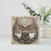 Weihnachts-Vintag-Grußkarte Feiertagskarte (Stehend Vorderseite)