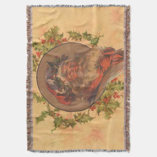 Weihnachts-Vintag-Portrait Decke (Vorderseite Vertikal)