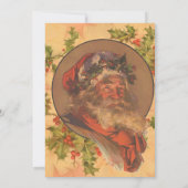 Weihnachts-Vintag-Portrait Einladung (Rückseite)