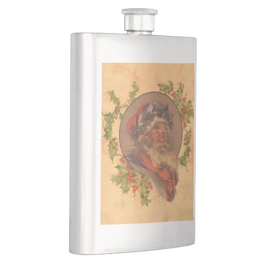 Weihnachts-Vintag-Portrait Flachmann (Rechts)