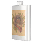 Weihnachts-Vintag-Portrait Flachmann (Links)