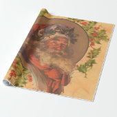Weihnachts-Vintag-Portrait Geschenkpapier (Ungerollt)