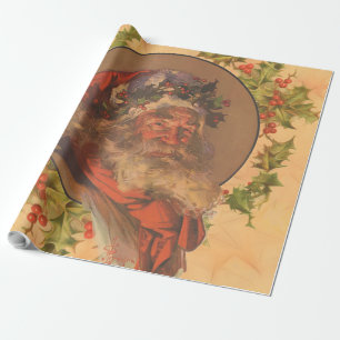 Weihnachts-Vintag-Portrait Geschenkpapier