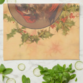 Weihnachts-Vintag-Portrait Geschirrtuch (Gefaltet)