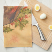 Weihnachts-Vintag-Portrait Geschirrtuch (Viertel Falte)