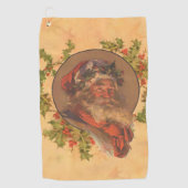 Weihnachts-Vintag-Portrait Golfhandtuch (Vorderseite)