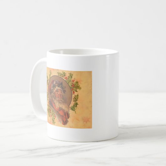 Weihnachts-Vintag-Portrait Kaffeetasse (Vorderseite Links)