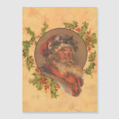 Weihnachts-Vintag-Portrait Magnetkarte (Vorderseite)