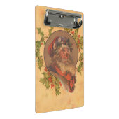 Weihnachts-Vintag-Portrait Mini Klemmbrett (Schrägansicht)