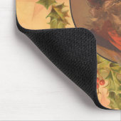 Weihnachts-Vintag-Portrait Mousepad (Ecke)