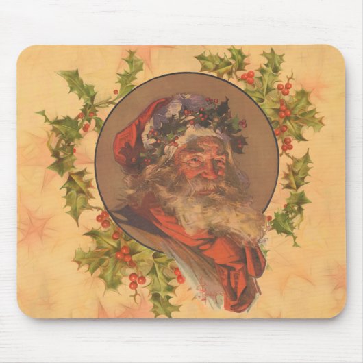Weihnachts-Vintag-Portrait Mousepad (Vorne)