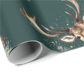 Weihnachts-Vintag-Rentierpapier Geschenkpapier (Rolleneckpunkt)