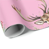 Weihnachts-Vintag-Rentierpapier Geschenkpapier (Rolleneckpunkt)