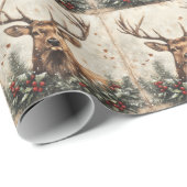 Weihnachts-Vintag-Wrackpapier Geschenkpapier (Rolleneckpunkt)