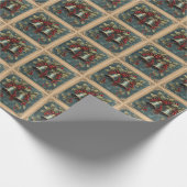 Weihnachts-Vintag-Wrackpapier Geschenkpapier (Ecke)