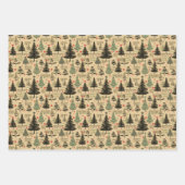 Weihnachts-Vintag-Wrackpapier Geschenkpapier Set (Vorderseite 3)