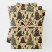 Weihnachts-Vintag-Wrackpapier Geschenkpapier Set (Beispiel)