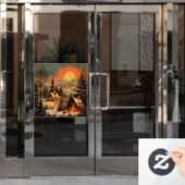 Weihnachts-Vintage Fensterklammer Fensteraufkleber (Büro Tür)