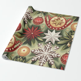 Weihnachts-Vintage-Freuden-Muster Geschenkpapier