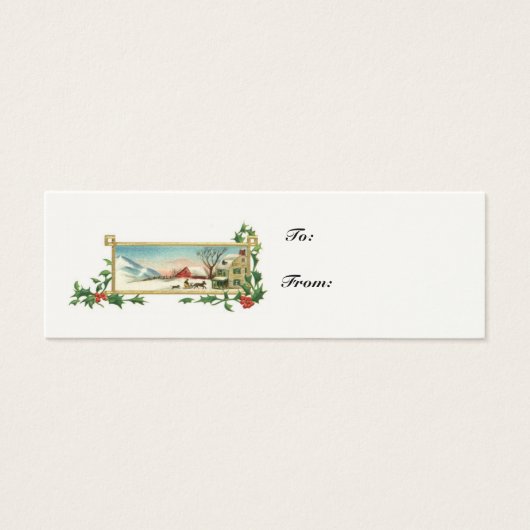 Weihnachts-Vintage Geschenkkarte (Vorderseite)