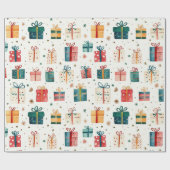 Weihnachts-Vintage Geschenkpakete Geschenkpapier (Flach)