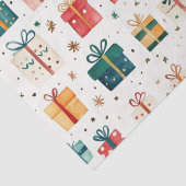 Weihnachts-Vintage Geschenkpakete Seidenpapier (Detail)