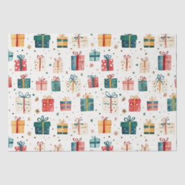 Weihnachts-Vintage Geschenkpakete Seidenpapier