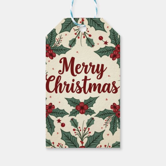 Weihnachts-Vintage Geschenktasten Geschenkanhänger (Rückseite)