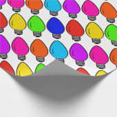 Weihnachts Vintage Glühbirnen Wrapping Paper Geschenkpapier (Ecke)