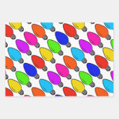 Weihnachts Vintage Glühbirnen Wrapping Paper Sheet Geschenkpapier Set (Vorderseite 3)