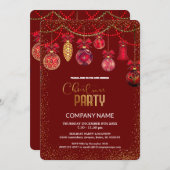 Weihnachts Vintage Ornament-Diamanten Einladung (Vorne/Hinten)